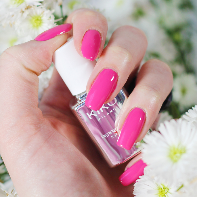 KIKO milano review perfect gell duo nail laquer set de vernis 674 fuchsia swatch nails blog lifestyle by linda
