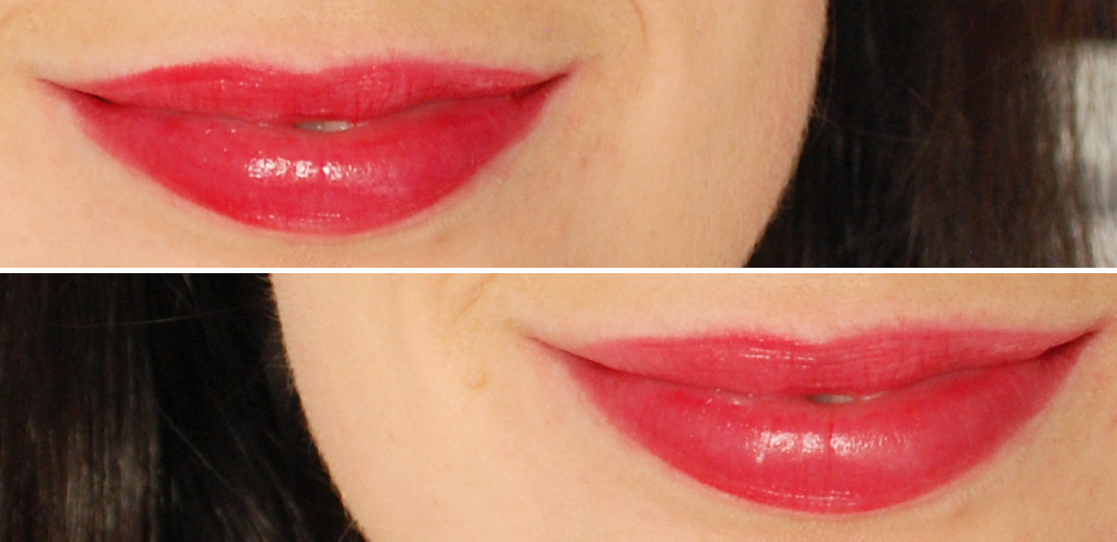 Yves Rocher zéro défaul mattifying and long-lasting lip primer swatch radiant lip crayon rouge flamboyant