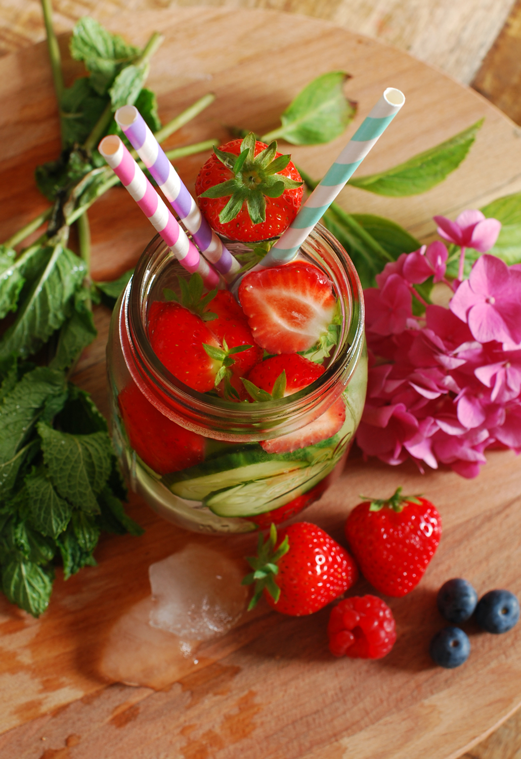 Framboos aardbei komkommer water recept detox lifestyle by linda