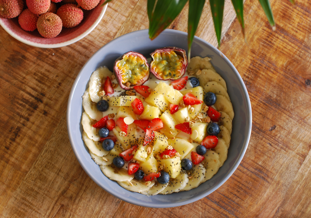 Tropical Breakfast Bowl Pineapple lifestyle by linda
