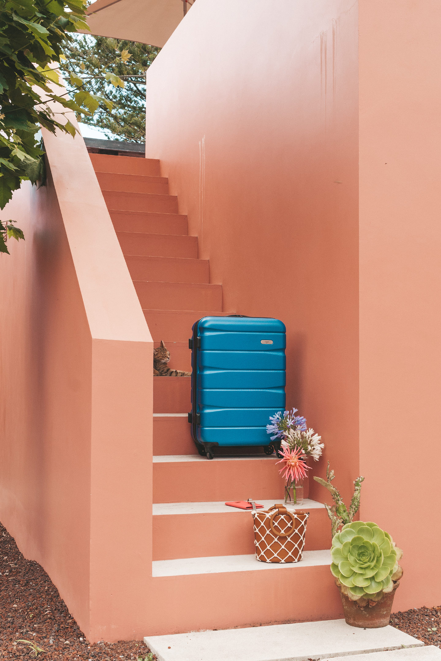 SININ koffer travel essentials Pink House Azores